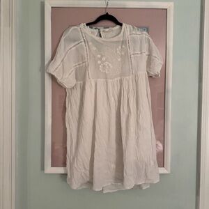 Altar'd State White Embroidered Mini Dress